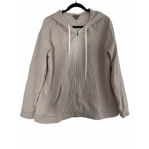 Eddie Bauer Mauve Pink Full Zip Hoodie Sweatshirt XL